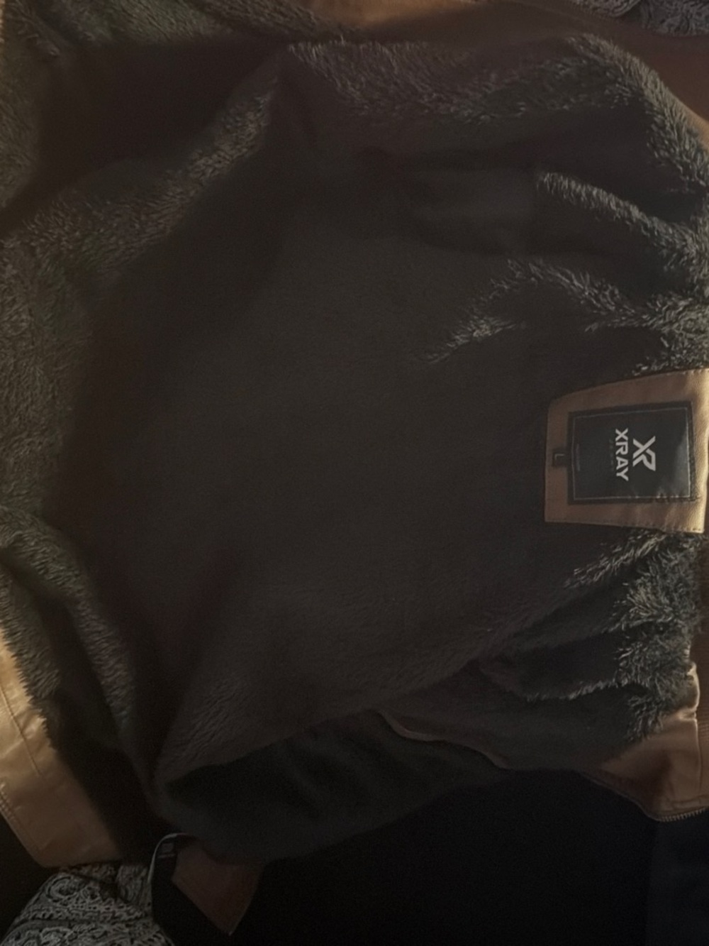 X-Ray Men’s Brown Bomber Jacket with Plush Lining